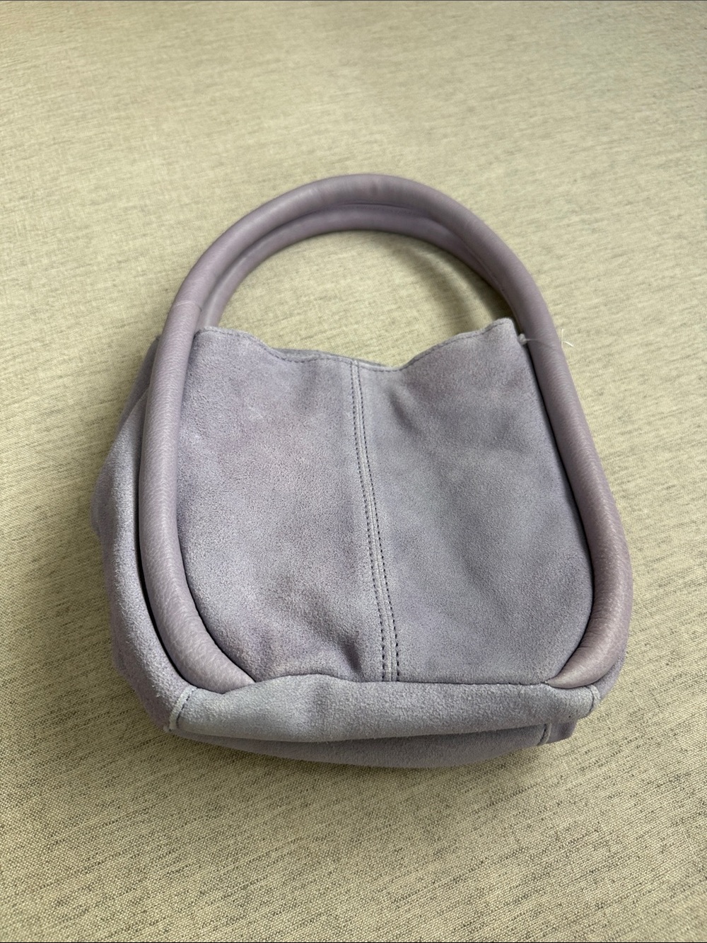 Free People Lavender Suede Tote with Rounded Double Handles - Picture 5 of 6